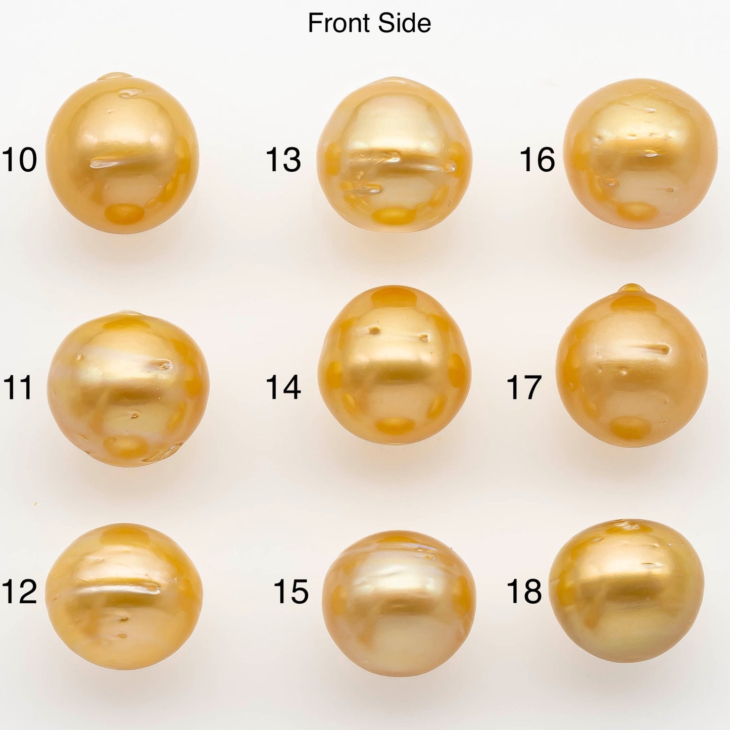 14-15mm South Sea Pearl, Gold Single Piece Nondrilled with High Luster and Minor Blemishes for Jewelry Making, SKU # 2309GS