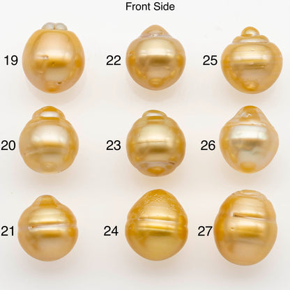 14-15mm South Sea Pearl, Gold Drop Single Piece Nondrilled with High Luster and Minor Blemishes for Jewelry Making, SKU # 2310GS