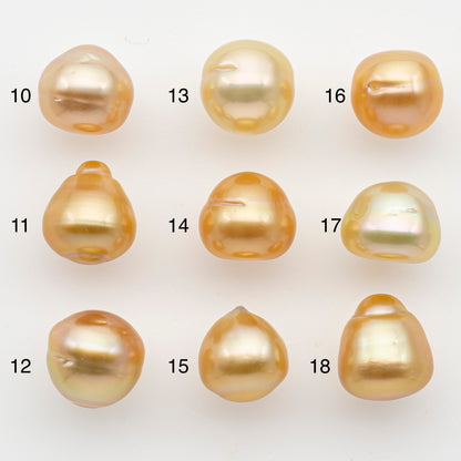 10-11mm South Sea Pearl in Natural Color with High Luster, Button Loose Pearl, Undrilled for Jewelry Making, SKU # 3165GS