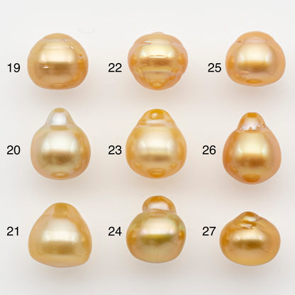 10-11mm South Sea Pearl in Natural Color with High Luster, Button Loose Pearl, Undrilled for Jewelry Making, SKU # 3165GS