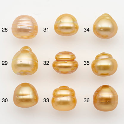 10-11mm South Sea Pearl in Natural Color with High Luster, Button Loose Pearl, Undrilled for Jewelry Making, SKU # 3165GS