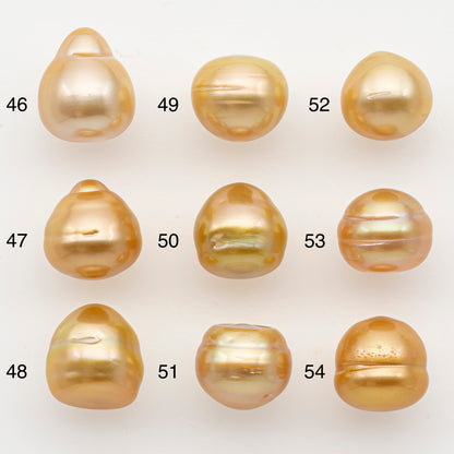 10-11mm South Sea Pearl in Natural Color with High Luster, Button Loose Pearl, Undrilled for Jewelry Making, SKU # 3165GS