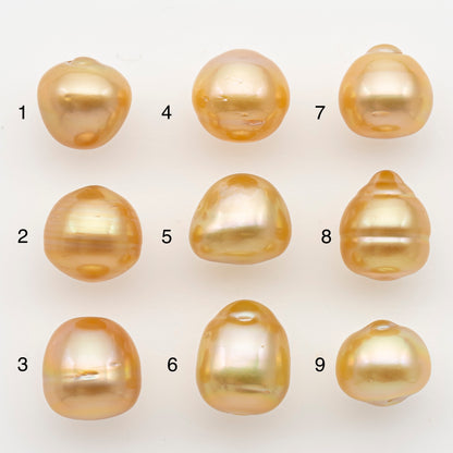 10-11mm South Sea Pearl in Natural Color with High Luster, Button Loose Pearl, Undrilled for Jewelry Making, SKU # 3166GS