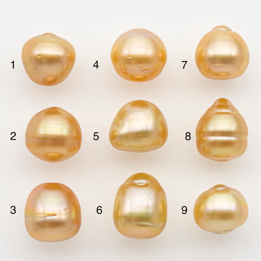 10-11mm South Sea Pearl in Natural Color with High Luster, Button Loose Pearl, Undrilled for Jewelry Making, SKU # 3166GS
