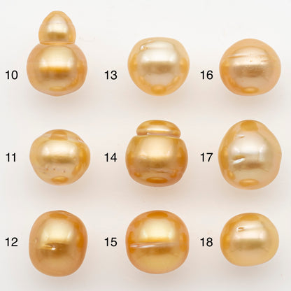 10-11mm South Sea Pearl in Natural Color with High Luster, Button Loose Pearl, Undrilled for Jewelry Making, SKU # 3166GS