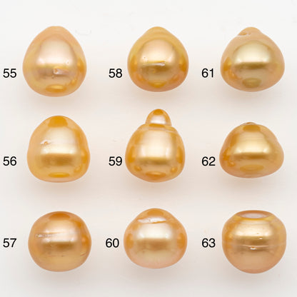10-11mm South Sea Pearl in Natural Color with High Luster, Button Loose Pearl, Undrilled for Jewelry Making, SKU # 3166GS