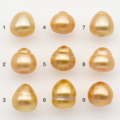 10-11mm South Sea Pearl in Natural Color with High Luster, Button Loose Pearl, Undrilled for Jewelry Making, SKU # 3167GS