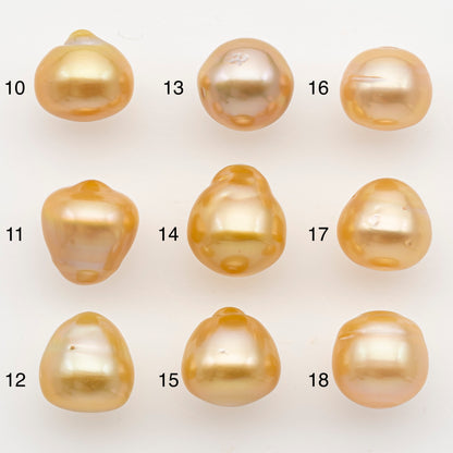 10-11mm South Sea Pearl in Natural Color with High Luster, Button Loose Pearl, Undrilled for Jewelry Making, SKU # 3167GS