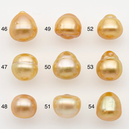 10-11mm South Sea Pearl in Natural Color with High Luster, Button Loose Pearl, Undrilled for Jewelry Making, SKU # 3167GS