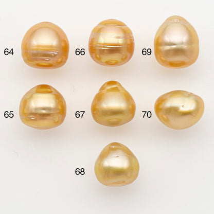 10-11mm South Sea Pearl in Natural Color with High Luster, Button Loose Pearl, Undrilled for Jewelry Making, SKU # 3167GS