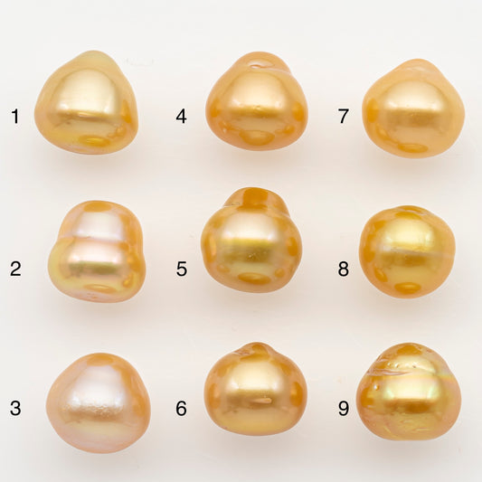 10-11mm South Sea Pearl in Natural Color with High Luster, Button Loose Pearl, Undrilled for Jewelry Making, SKU # 3168GS