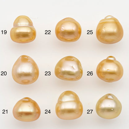 10-11mm South Sea Pearl in Natural Color with High Luster, Button Loose Pearl, Undrilled for Jewelry Making, SKU # 3168GS