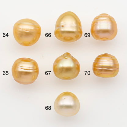 10-11mm South Sea Pearl in Natural Color with High Luster, Button Loose Pearl, Undrilled for Jewelry Making, SKU # 3168GS