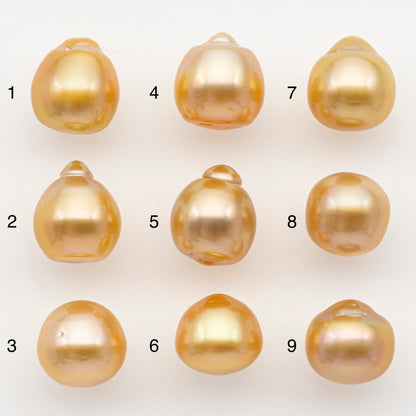 10-11mm South Sea Pearl in Natural Color with High Luster, Button Loose Pearl, Undrilled for Jewelry Making, SKU # 3169GS