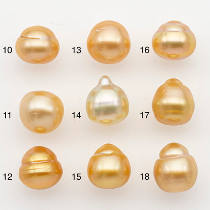 10-11mm South Sea Pearl in Natural Color with High Luster, Button Loose Pearl, Undrilled for Jewelry Making, SKU # 3169GS