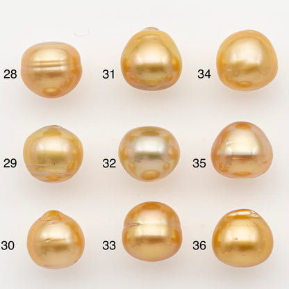 10-11mm South Sea Pearl in Natural Color with High Luster, Button Loose Pearl, Undrilled for Jewelry Making, SKU # 3169GS
