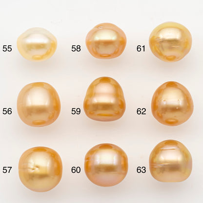 10-11mm South Sea Pearl in Natural Color with High Luster, Button Loose Pearl, Undrilled for Jewelry Making, SKU # 3169GS