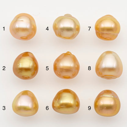 10-11mm South Sea Pearl in Natural Color with High Luster, ButtonLoose Pearl, Undrilled for Jewelry Making, SKU # 3170GS