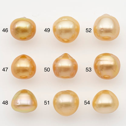 10-11mm South Sea Pearl in Natural Color with High Luster, ButtonLoose Pearl, Undrilled for Jewelry Making, SKU # 3170GS