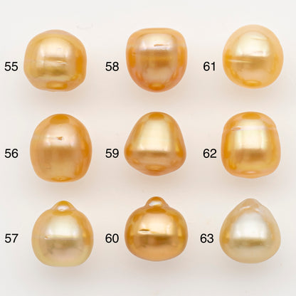 10-11mm South Sea Pearl in Natural Color with High Luster, ButtonLoose Pearl, Undrilled for Jewelry Making, SKU # 3170GS