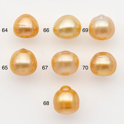 10-11mm South Sea Pearl in Natural Color with High Luster, ButtonLoose Pearl, Undrilled for Jewelry Making, SKU # 3170GS