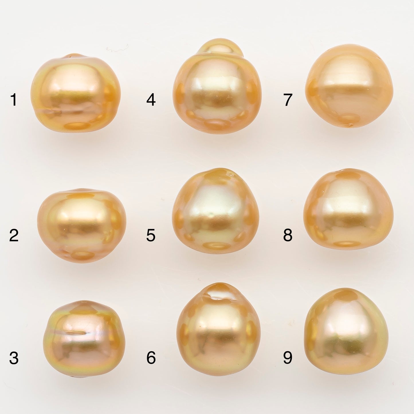 10-11mm South Sea Pearl in Natural Color with High Luster, Button Loose Pearl, Undrilled for Jewelry Making, SKU # 3171GS