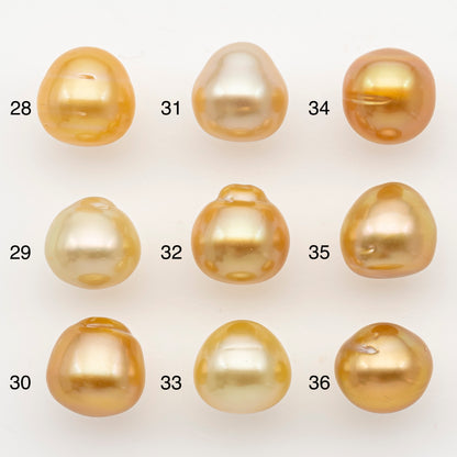 10-11mm South Sea Pearl in Natural Color with High Luster, Button Loose Pearl, Undrilled for Jewelry Making, SKU # 3171GS