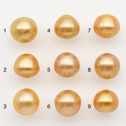 10-11mm South Sea Pearl in Natural Color with High Luster, Button Loose Pearl, Undrilled for Jewelry Making, SKU # 3173GS