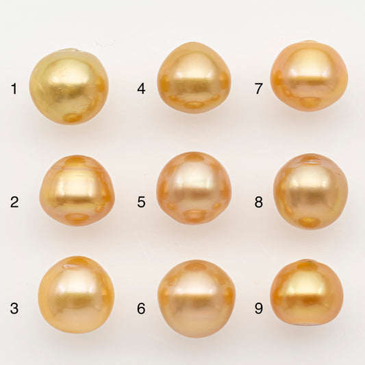 10-11mm South Sea Pearl in Natural Color with High Luster, Button Loose Pearl, Undrilled for Jewelry Making, SKU # 3173GS