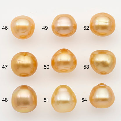 10-11mm South Sea Pearl in Natural Color with High Luster, Button Loose Pearl, Undrilled for Jewelry Making, SKU # 3173GS