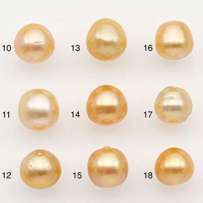 9-10mm South Sea Pearl in Natural Color with High Luster, Button Loose Pearl, Undrilled for Jewelry Making, SKU # 3174GS