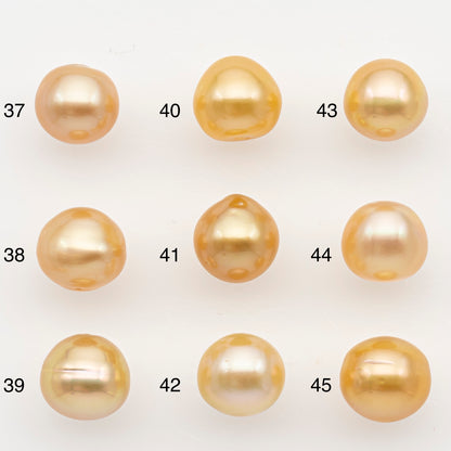 9-10mm South Sea Pearl in Natural Color with High Luster, Button Loose Pearl, Undrilled for Jewelry Making, SKU # 3174GS