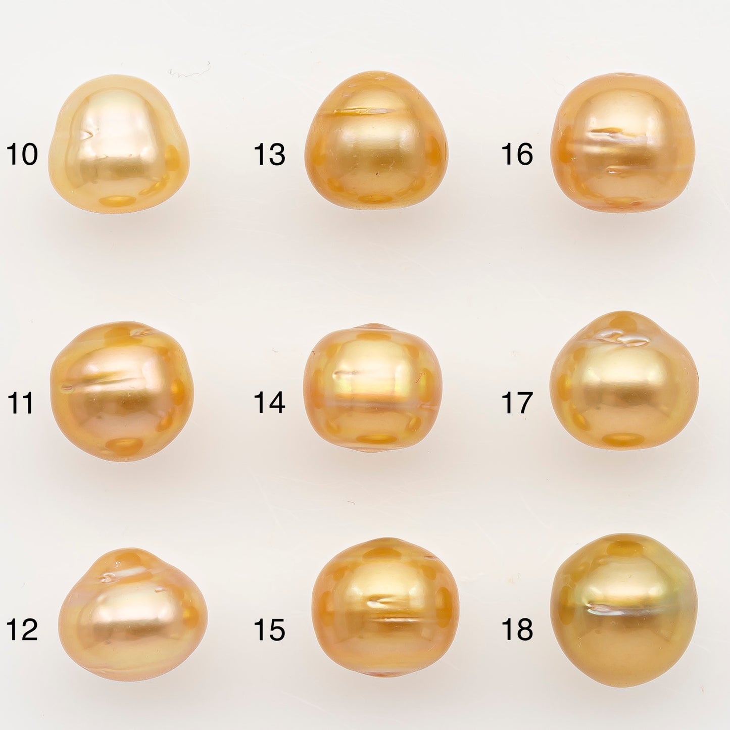9-10mm South Sea Pearl in Natural Color with High Luster, Button Loose Pearl, Undrilled for Jewelry Making, SKU # 3175GS