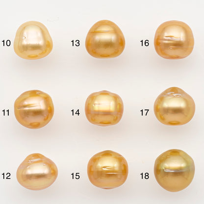 9-10mm South Sea Pearl in Natural Color with High Luster, Button Loose Pearl, Undrilled for Jewelry Making, SKU # 3175GS