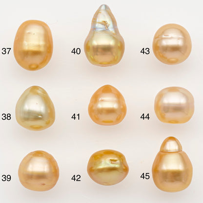 9-10mm South Sea Pearl in Natural Color with High Luster, Button Loose Pearl, Undrilled for Jewelry Making, SKU # 3175GS