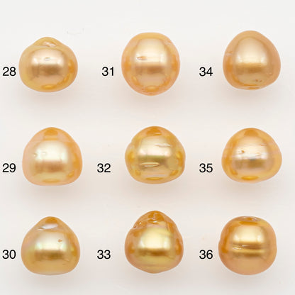 9-10mm South Sea Pearl in Natural Color with High Luster, Button Loose Pearl, Undrilled for Jewelry Making, SKU # 3176GS