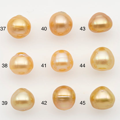 9-10mm South Sea Pearl in Natural Color with High Luster, Button Loose Pearl, Undrilled for Jewelry Making, SKU # 3176GS