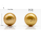 16-17mm Large Size Golden South Sea Pearl in Natural Color with High Luster, Round Single Piece Undrilled for Jewelry Making, SKU # 1907GS