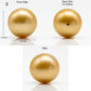 16-17mm Large Size Golden South Sea Pearl in Natural Color with High Luster, Round Single Piece Undrilled for Jewelry Making, SKU # 1907GS