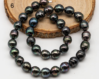 10-11mm Tahitian Pearl Full Strand with Minor Blemishes, Natural Colors, SKU # 3356TH