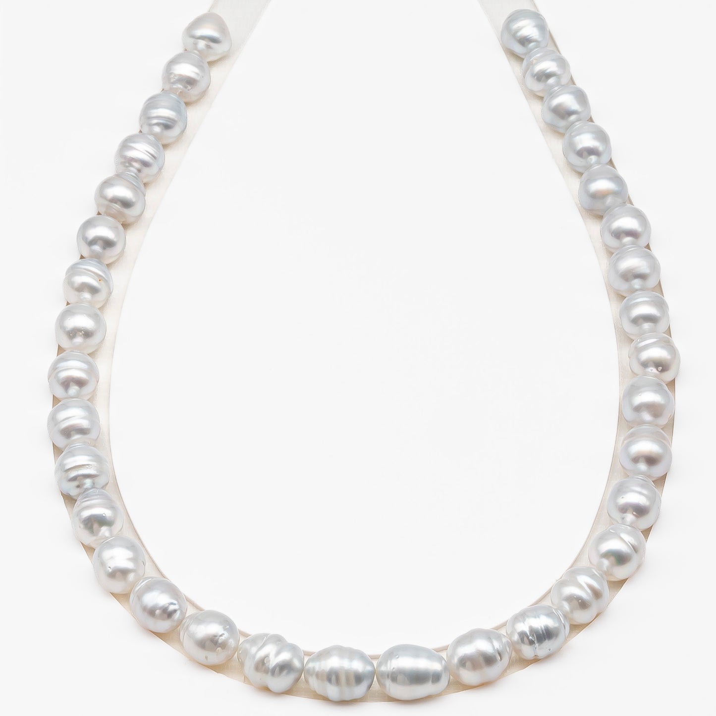 10-11mm White South Sea Pearl with Minor Blemishes, Natural Color Pearls for Jewelry Making, Full Strand (No Hole), SKU # 3361WS