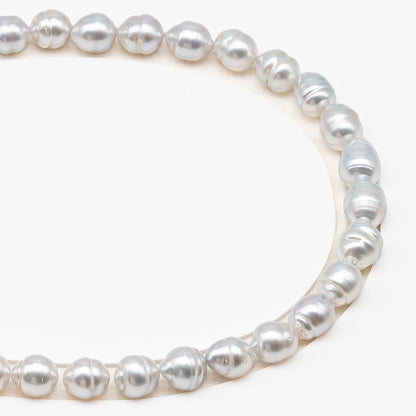 10-11mm White South Sea Pearl with Minor Blemishes, Natural Color Pearls for Jewelry Making, Full Strand (No Hole), SKU # 3361WS