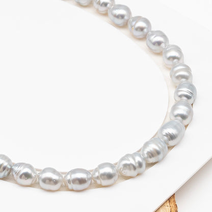 10-11mm White South Sea Pearl with Minor Blemishes, Natural Color Pearls for Jewelry Making, Full Strand (No Hole), SKU # 3361WS