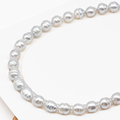 10-11mm White South Sea Pearl with Minor Blemishes, Natural Color Pearls for Jewelry Making, Full Strand (No Hole), SKU # 3361WS