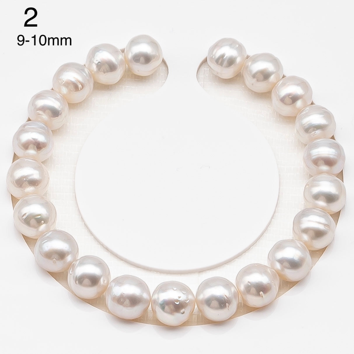 9-10 or 10-11mm 7-8 Inch White South Sea Pea9 or 10mm 7-8 Inch White South Sea Pearl Short Strand (No Hole) with Minor Blemishes, Natural Color Pearls for Jewelry Making, SKU # 3363WS