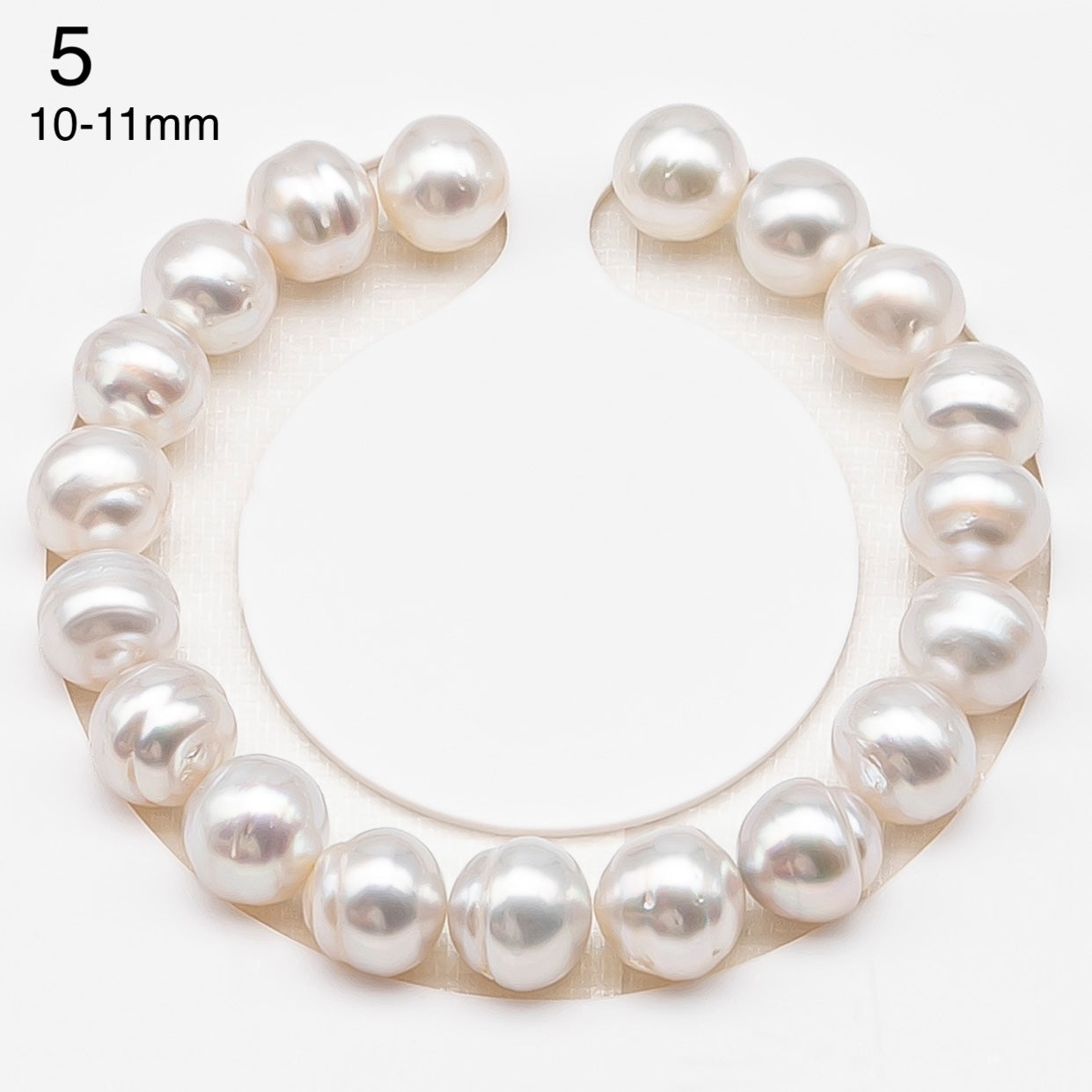 9-10 or 10-11mm 7-8 Inch White South Sea Pea9 or 10mm 7-8 Inch White South Sea Pearl Short Strand (No Hole) with Minor Blemishes, Natural Color Pearls for Jewelry Making, SKU # 3363WS