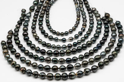 8-14mm Tahitian Pearl Full Strand with Blemishes, Natural Colors, SKU # 3364TH