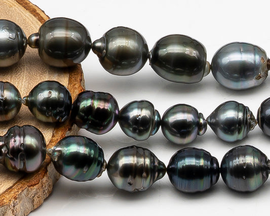 8-14mm Tahitian Pearl Full Strand with Blemishes, Natural Colors, SKU # 3364TH