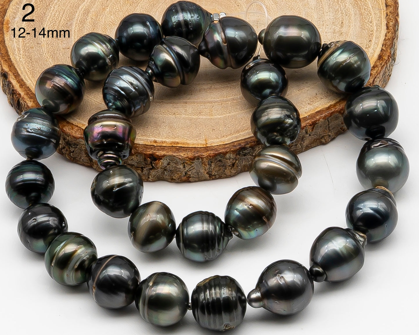 8-14mm Tahitian Pearl Full Strand with Blemishes, Natural Colors, SKU # 3364TH