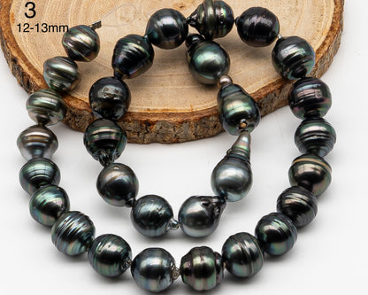 8-14mm Tahitian Pearl Full Strand with Blemishes, Natural Colors, SKU # 3364TH